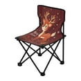 thumbnail image 2 of 600D Oxford Camping Chair Portable Foldable Chair Supports 220 lbs for Picnic, Fishing, Backpacking Cute Reindeer Character, 2 of 8