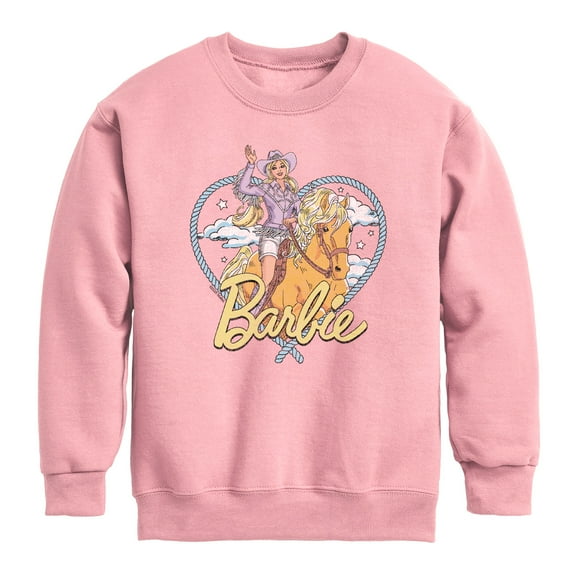 Barbie - Western Heart - Youth Boys Crew Fleece Sweatshirt