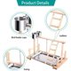 thumbnail image 5 of Bird Playgroud Parrots Wood Perch Playstand Stand Playpen Ladder with Feeder Seed Cups, Bird Ropes, Toys Exercise Play for Cockatiels, Conures, Parakeets, Finch Small Animals, 5 of 5