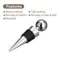 thumbnail image 4 of Unique Bargains Bouchons d'Étanchéité pour Bouteilles de Vin Réutilisables de Forme Conique Argent 4Pack, 4 of 6