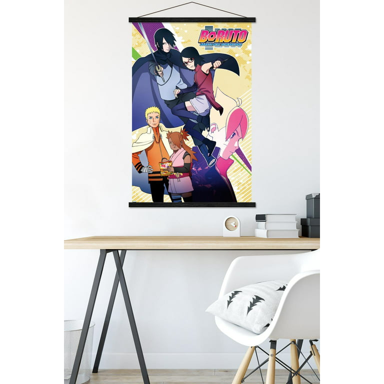 Boruto: Naruto Next Generations - Group Wall Poster with Wooden