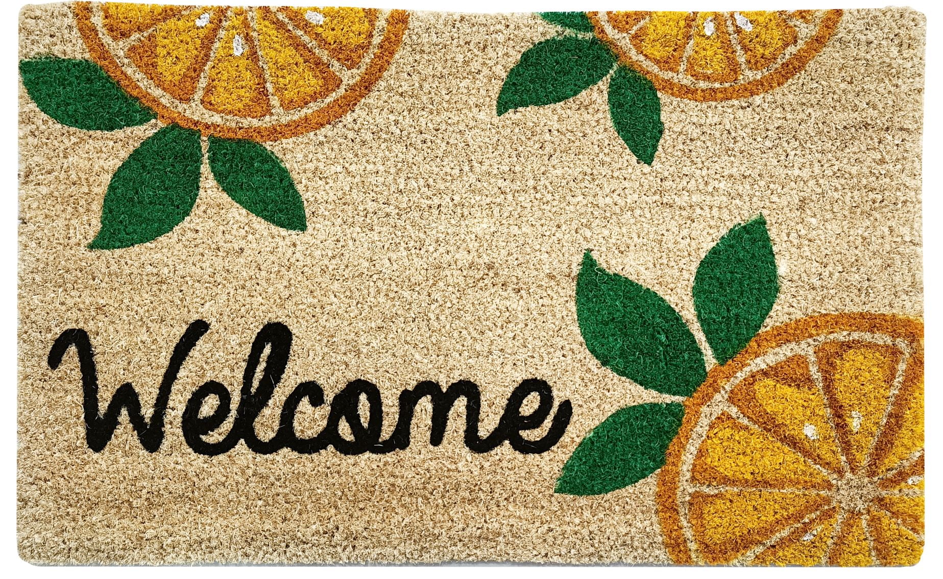 Printed Coir Doormat Welcome Lemon Design Mat Outdoor Durable 18"x28" - Picture 9 of 12