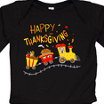thumbnail image 4 of Inktastic Happy Thanksgiving Turkey Train with Food Boys or Girls Long Sleeve Baby Bodysuit, 4 of 5