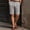 Gray, variant on Men's Shorts Elastic Waist Big and Tall Solid Color Summer Business Casual Five Trousers Straight Leg Shorts
