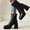 Black, variant on Babysbule Boots for Women Winter Solid Color Thick High-heeled Women's Boots
