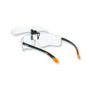 Carson Safety Glasses +2.5 Diopter with Scratch-Resistant Polycarbonate Lens 1.5x Magnifier Flip-Up Lens System