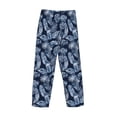 thumbnail image 4 of Kdxio Tropical Leaves Print Men's Sleep Pajama Pant Lounge Pants with Pockets, 4 of 8