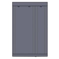 thumbnail image 5 of UBesGoo Portable Clothes Closet Non-woven Fabric Wardrobe Double Rod Storage Organizer Gray, 5 of 6