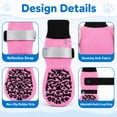 thumbnail image 5 of QZGZDS Dog Socks 4 Pack for Dogs, Anti-Slip Dog Shoes with Grippers, Adjustable Reflective Dog Booties Pink, 5 of 7
