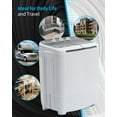 thumbnail image 7 of Muhub 18 lbs Portable Washing Machine,Compact Twin Tub Wash&Spin Combo for Apartment, Dorms, Gray, 7 of 7