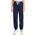 thumbnail image 6 of Girls' High Waisted Sweatpants New Kids Girls Uniform Pants Pull on Twill Jogger Pants for Boys School Clothes with Pockets Cargo Pants for Kids Navy 8-9 Years, 6 of 8