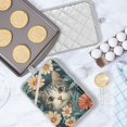 thumbnail image 5 of Yayeee Pot Holders Kitchen Heat Resistant with Pocket 7"x9.8" Cotton Oven Cooking Hot Pads, Flowers Cat, 5 of 7