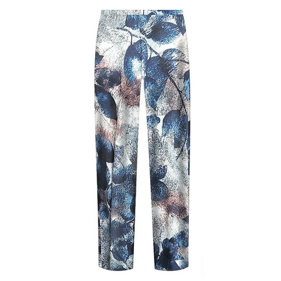 Medium Extra Tall Blue Sialis Abstract Slinky Womens Comfy Tapered Pants