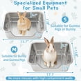 thumbnail image 2 of Large Stainless Steel Rabbit Litter Box with Sifting Tray, Steel Grids Bunny Litter Box, Rabbit Potty Pan for Adult Guinea Pigs, Chinchillas, Ferrets, Squirrels, Easy to Clean, Odor Control, 2 of 13