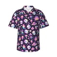 thumbnail image 1 of Fotbe Skull mushroom space Camisa Hawaiana para Hombre Unisex – Camisa Casual de Verano con Botones de Manga Corta de Algodón y Lino,Medium, 1 of 7
