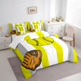 thumbnail image 3 of Castle Fairy Teens Adults Baseball Gamer Twin Bedding Sets 7-Piece,Sport Game Bedding Comforter Set Microfiber,Abstract Geometric Stripes Breathable Sheet Sets,Breathable Home Decor,Reversible, 3 of 8