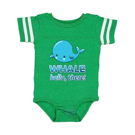 

Inktastic Whale Hello There! Gift Baby Boy or Baby Girl Bodysuit