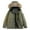Army Green, variant on Mens Jacket Men's Casual Loose Fitting Long Sleeved Zippered Hooded Jacket Jacket Coats , Black , S