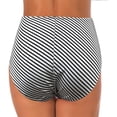 thumbnail image 3 of Women's Summer Solid Color And Striped Waist Length Pleated Beach Bikini Swim Pants plus Size High Waist Swim Bottoms Mesh Swim Cover up Pants Womens Bottoms Swimming Suit Cover up plus Size Swim, 3 of 7