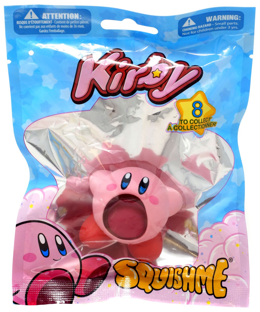 Kirby's Adventure Squishme Kirby Squeeze Toy [Mouth Wide Open