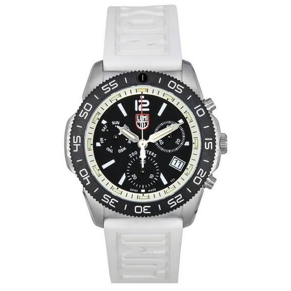 Men's Luminox Pacific Diver Chronograph White Strap Swiss Watch 3141