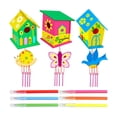 thumbnail image 1 of 4 House Crafts Niños Construir Pintura Madera Artes Niños Niñas Niños Estilo C Cola Casita para pájaros Windbell, 1 of 8