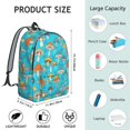 thumbnail image 4 of Mushroom and Leaf Blue Pattern Backpack for School, Cute School Bag with Adjustable Shoulder Straps and Padded Back, 15.7"x11.8"x5.5", 4 of 4
