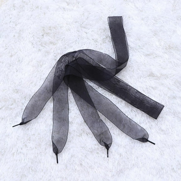 MLINS Rave Wide Lace Shoe Laces Party Shoelaces Miss 125.00X4.00X0.50CM Black