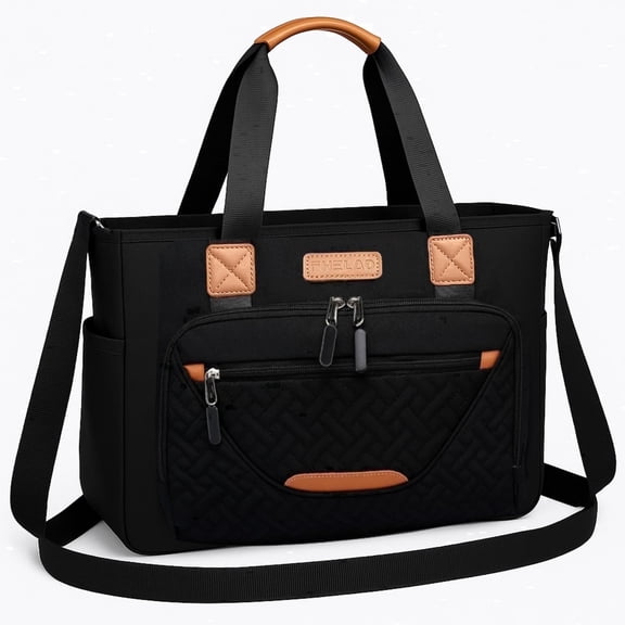 DEFAHN Diaper Bag,Baby Bag with 15 Pockets , Large Capacity Diaper Bag Tote,Waterproof Baby Diaper Bag for Mom and Dad, Multifunction Travel Tote Diaper Bags (Black)