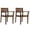 Dark Brown, variant on GZXS Classic Outdoor Dining Chair Set of 2, Solid Acacia Wood Armchairs with Slatted Back and Seat, Rustic Patio Seating for Porch or Backyard (Teak)