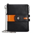 thumbnail image 1 of Genuine Leather Men Wallet Coin Purse Small Mini Card Holder Zipper Male Wallet Pocket, 1 of 5