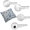 thumbnail image 4 of Nawypu Navy Blue Fern Leaves Pillow Covers Plant Leaf Floral Pine Decorative Pillow Cases Vintage Botanical Spring Summer Throw Pillows Set of 2 Home Decor for Sofa Couch Porch Outdoor, 4 of 6