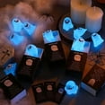 thumbnail image 2 of Clearance!Glow in The Dark Mini Ghost Figures with Box,Small Resin Miniature Cute Halloween Luminous Tiny Assorted Spooky Figurines Baskets Party Favors Light up in 6 Designs with Thank You Card(Blue, 2 of 8