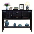thumbnail image 3 of 48" Solid Wood Farmhouse Sideboard Console Table - Espresso Buffet Cabinet with Storage Drawers & Shelves for Living Room, Kitchen & Entryway, 3 of 9