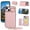 Pink, variant on for iPhone 14 Adjustable Crossbody Strap Wallet Case with 4 Card Slots, PU Leather Back Cover, Stylish Kickstand Magnetic Shokcproof Heavy Duty Protection Phone Cover Girls Women, Red
