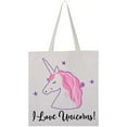 thumbnail image 3 of Inktastic Unicorn Girls Cute Fantasy Tote Bag, 3 of 4