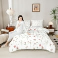 thumbnail image 4 of Castle Fairy Female Men Flower Leaves Twin Comforter Sets,Vintage Aesthetic Bedding Set, 4 of 8