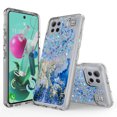 thumbnail image 1 of LG K92 5G Phone Case, Rosebono Hybrid Bling Glitter Sparkle Epoxy Graphic Marble Colorful Silicone Skin Cover Armor Case for LG K92 5G (Blue), 1 of 6