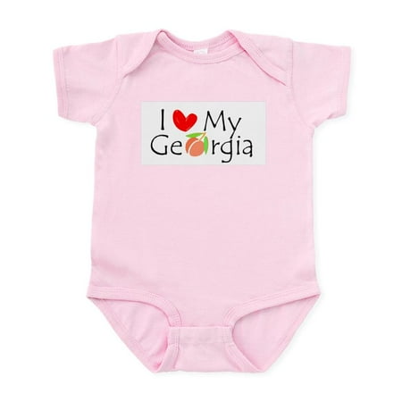 

CafePress - Love My Georgia Peach Infant Bodysuit - Baby Light Bodysuit Size Newborn - 24 Months