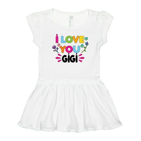 

Inktastic I Love You Gigi with Flowers Gift Toddler Girl Dress