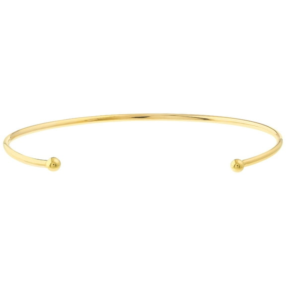SZUL Women's 14K Solid Yellow Gold Open Cuff Bracelet