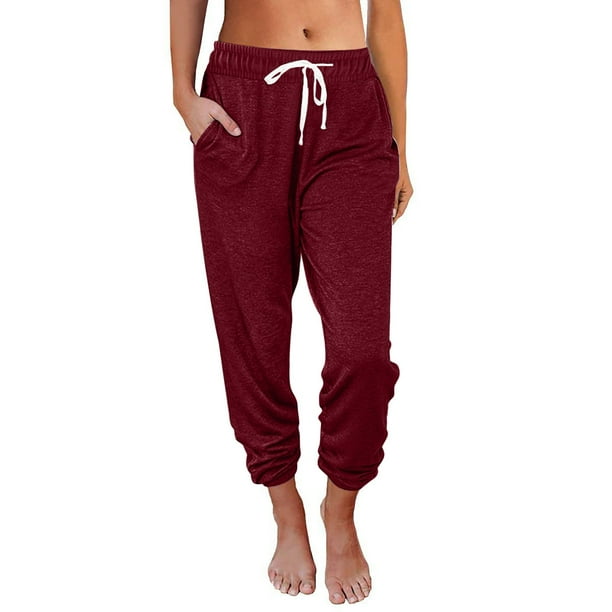 ICHUANYI Liquidación Mujer Moda Casual Cintura Elástica Suelta Pantalones Largos ICHUANYI WER2023082202419