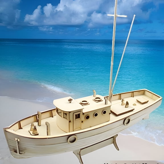 1:30 Ship Assembly Model Wooden Sailboat DIY Wooden Kit Puzzle Toys Gift