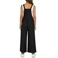 thumbnail image 5 of SOMER Women’s Jumpsuit Overalls Adjustable Strap Loose Fit Romper with Pockets Casual Bib-Style Maternity Friendly Plus Size Black, 5 of 6
