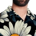 thumbnail image 5 of Daisy Men's Short Sleeve Beach Shirts, Casual Printed Button Down, Summer Unisex Spread Collar Tops, 5 of 6