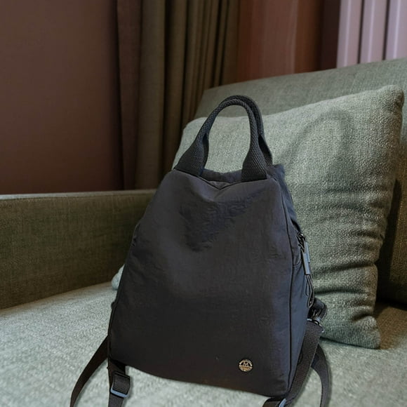 Trendy Canvas Backpack -11×10.6×4.7in Multi-Way Convertible Bag (Shoulder/Backpack/Handheld) for Work, School & Travel