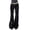 A-Black574, variant on Wxolcjlv Women's Rhinestone Star Velvet Flared Pants Drawstring Low Waist Y2K Street Trousers
