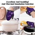 thumbnail image 7 of Pofeuu Crystal Purple Snowflake Print Thickened Mini Silicone Oven Mitts Heat Resistant, Rubber Oven Mitt Gloves, Finger Pinch Grips, Pot Holder, Silicone Potholder, 7 of 7