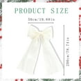 thumbnail image 3 of Extra Large 78x19 Inch Christmas Tree Topper Bow – Giant Satin Bow with Long Streamers for Holiday Decor, Xmas Tree, Wall, Porch, & Party, White, Bow, 3 of 4