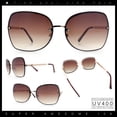 thumbnail image 2 of Womens Rimless Butterfly Metal Chain Jewel Arm Fashion Sunglasses Gold Brown - Brown, 2 of 8